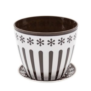 Горшок цв. "Валенсия" 3,4л (коричнево-сл.кость) (уп.16)