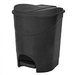 Ведро мусорное с педалью м/п черн.