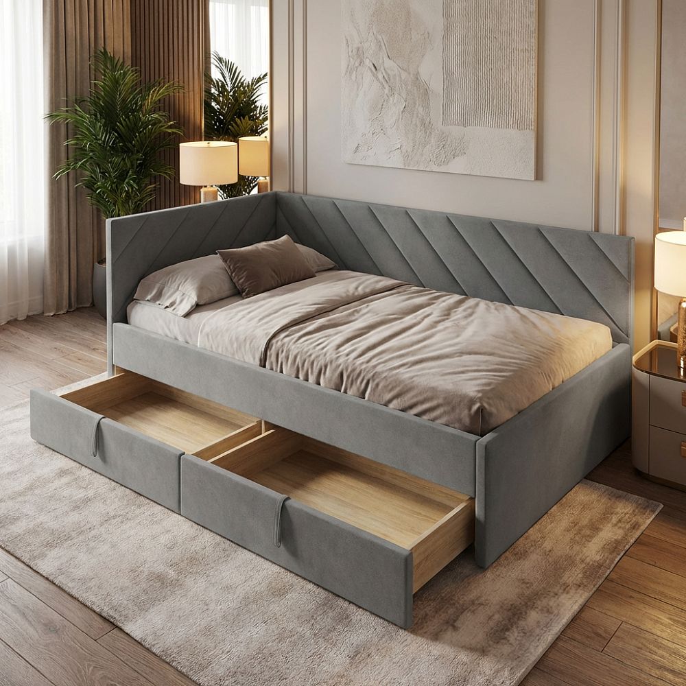 Оскар 1 (ДС) Кровать 900 с настилом 900*2000 (Модус 08)